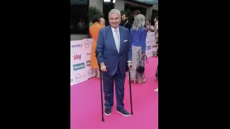 Eamonn hopes to be walking independently soon, after having difficulty with a cane at the Tric Awards.