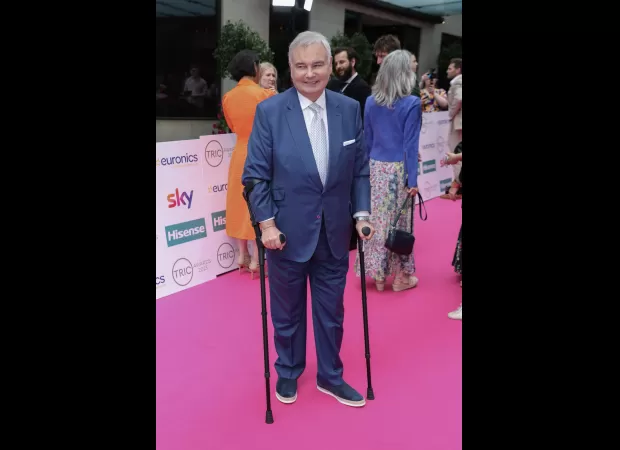 Eamonn hopes to be walking independently soon, after having difficulty with a cane at the Tric Awards.