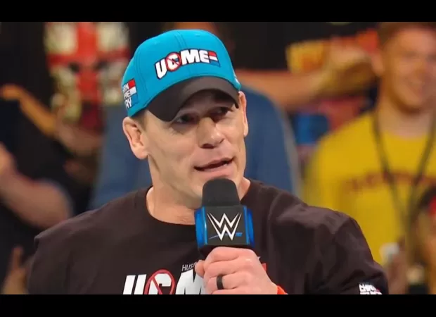 John Cena interrupts Money In The Bank and hints at a WrestleMania in London.