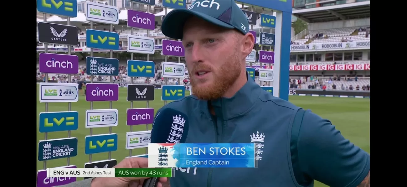 Ben Stokes defends Jonny Bairstow after Australia take lead in Ashes series.