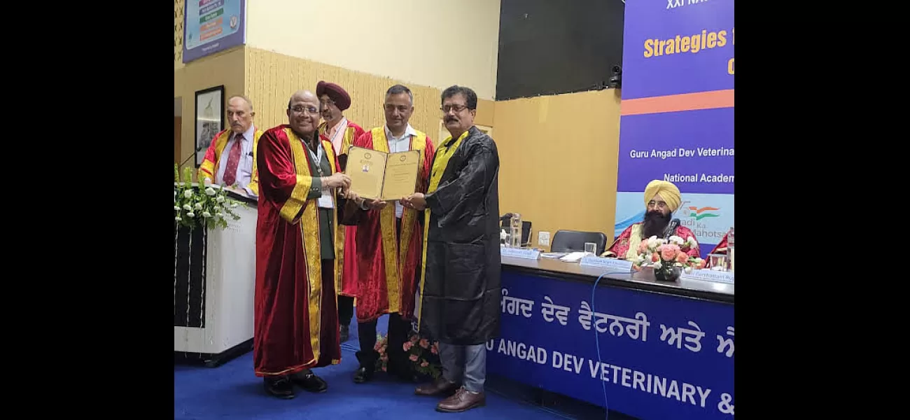 Dr Shukla from Madhya Pradesh awarded NAVC award for her contribution to veterinary science.