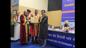 Dr Shukla from Madhya Pradesh awarded NAVC award for her contribution to veterinary science.