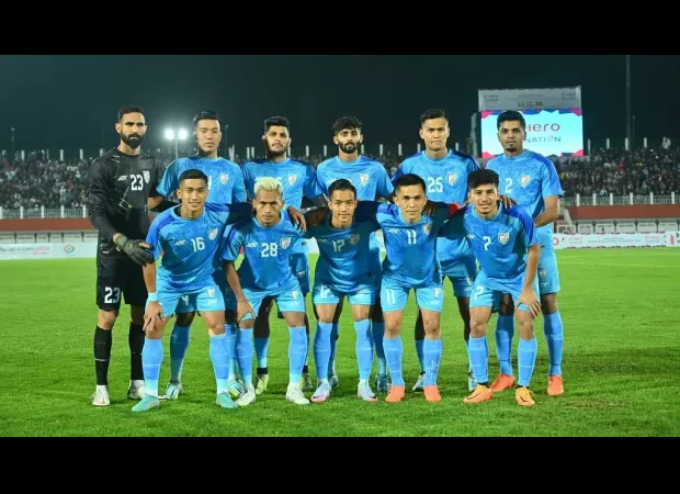 Kuwait takes the lead in SAFF Cup Final as Alkhaldi scores, putting India behind 0-1.