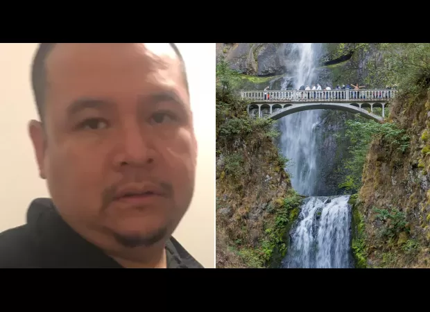 Father tragically slips and falls while hiking with family, leaving five kids and wife in shock.