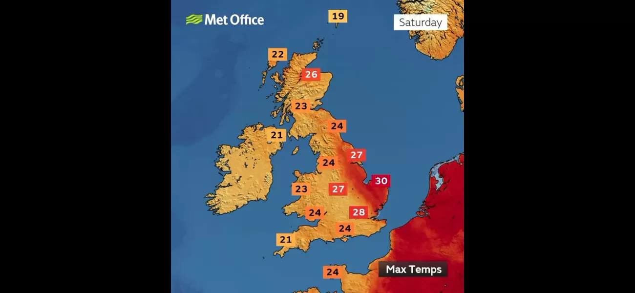Six regions in England will be issued heat-health alerts this weekend.