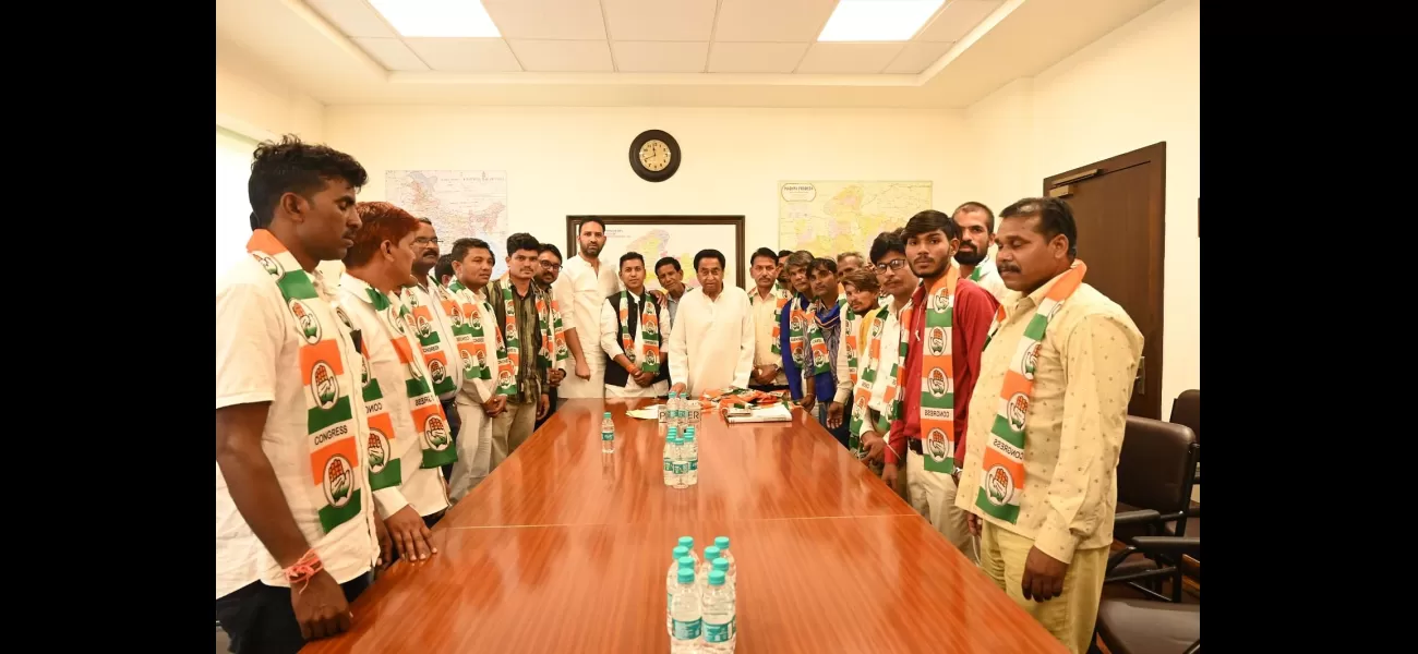 Hundreds of BJP workers and supporters of MLA Sachin Yadav switch allegiances to join the Congress party.