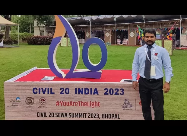 Environmentalist from Navi Mumbai attends C-20 SEWA Summit in Bhopal to discuss global issues.