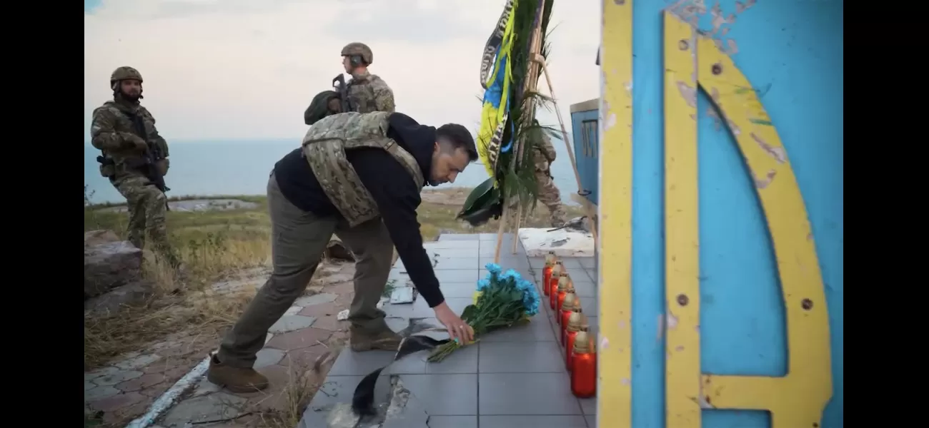 President Zelensky visits Snake Island to commemorate 500 days since Russia's invasion.