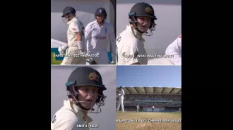 Steve Smith angered by Jonny Bairstow's sledging, causing him to yell 