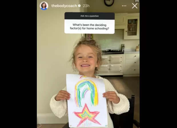 Joe Wicks wishes luck to those home educating; for him, it would be a nightmare.