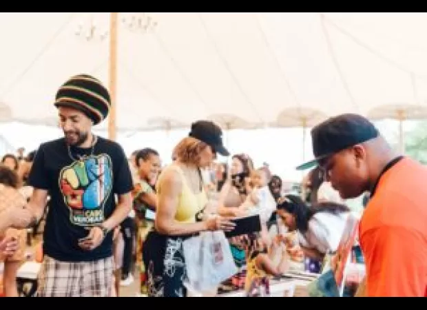 Event in New Bedford featuring child vendors to support Black-owned businesses.