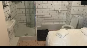 Prof was surprised to find his London Airbnb was just a bed in a bathroom.