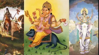 Hindu deities have 10 vehicles or 'vaahans' that represent their power and strength.
