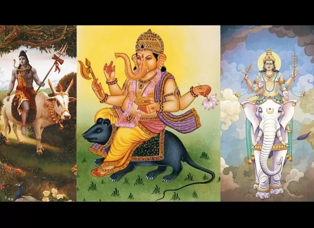 Hindu deities have 10 vehicles or 'vaahans' that represent their power and strength.