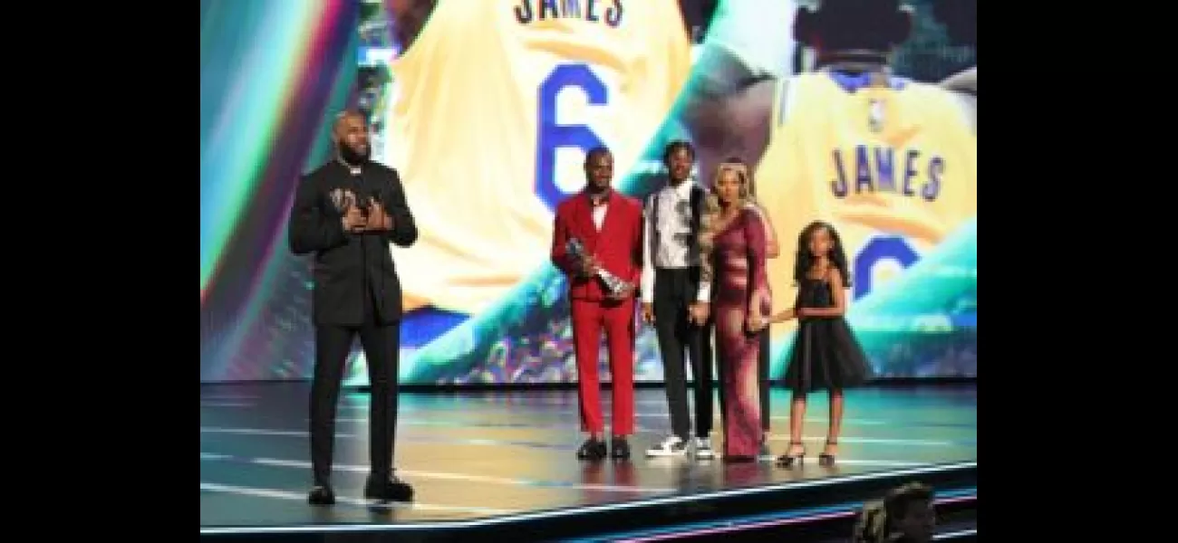 Lebron's family presented him with an ESPY Award to recognize his achievements.