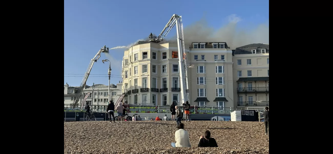 Fire breaks out at hotel in Brighton; residents urged to stay away.