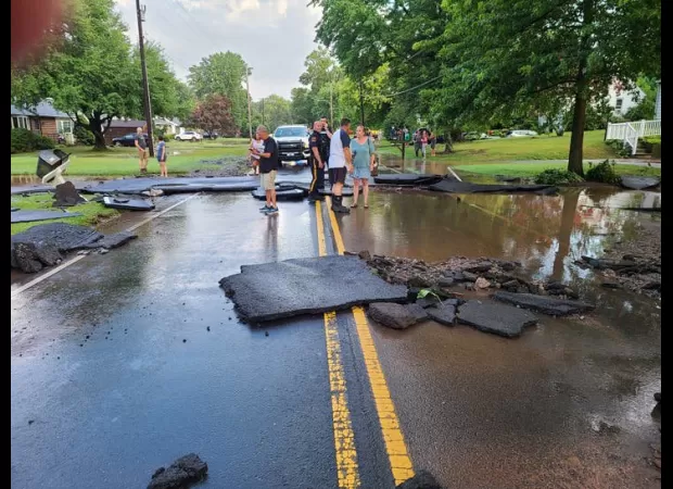 Death toll from Pennsylvania flash floods rises to at least five after missing mum's body is found.