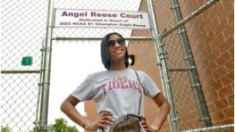 LSU star Angel Reese has had a basketball court in Baltimore County renamed in her honor.