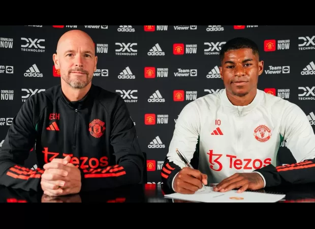 Marcus Rashford has signed a new 5-year contract with Man Utd, making him the club's highest-paid player.