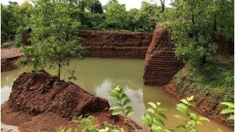 Goa residents call for sealing of open stone quarries in Pernem.