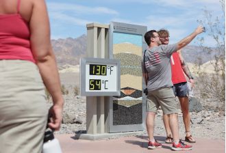 Tourists are flocking to Death Valley, hoping to witness a new heat record being set.