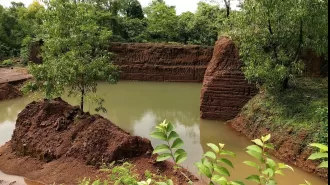 Goa residents call for sealing of open stone quarries in Pernem.