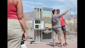 Tourists are flocking to Death Valley, hoping to witness a new heat record being set.