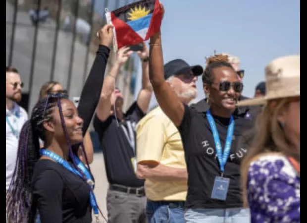Mother and daughter from the Caribbean become the first to travel into space.