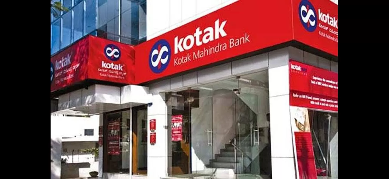 Kotak Mahindra Bank's Q1FY24 net profit grew 67% to ₹ 3,452 crore.