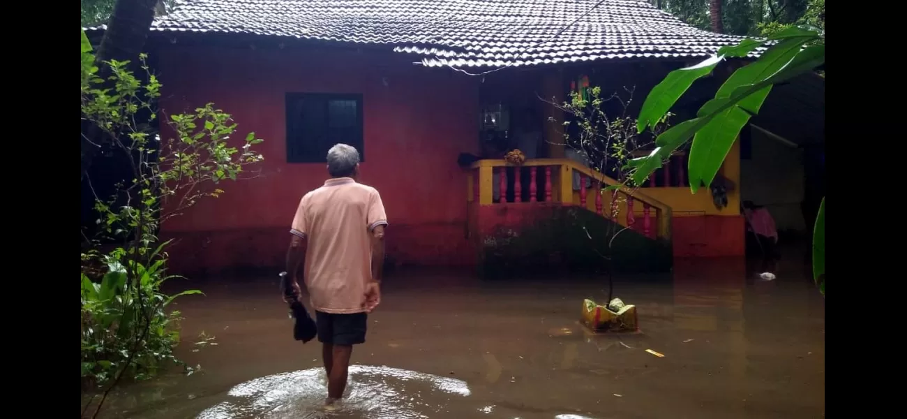 Heavy rains disrupt normal life in Ponda and Dharbandora, Goa.