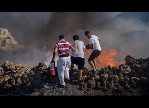 Wildfires in Greece leave 3 dead, several displaced; president seeks help from neighbouring countries.