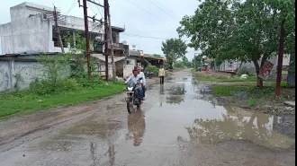 Commuters are calling for action to address the water-logged road in Takun Village.