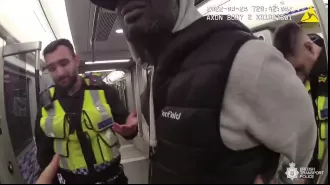 Police arrested a sex offender moments after he attacked a woman on the Elizabeth line.