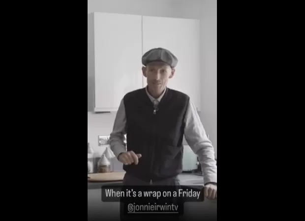 Jonnie Irwin finishes new filming project with a humorous video.