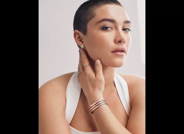 Florence Pugh rocks her buzzcut in Tiffany & Co.'s new campaign, proving she's a real gem.