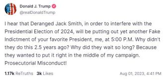Trump says he will be indicted in 2020 election investigation.