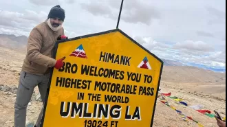 MBVV Inspector pedals to world's highest motorable pass in Ladakh - Khardung La.