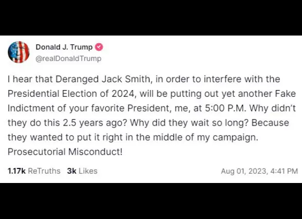 Trump says he will be indicted in 2020 election investigation.