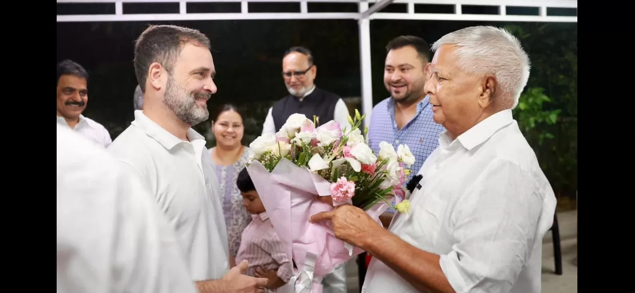Rahul Gandhi meets Lalu Yadav in Delhi after Supreme Court's stay on conviction; RJD leader tweets photos.