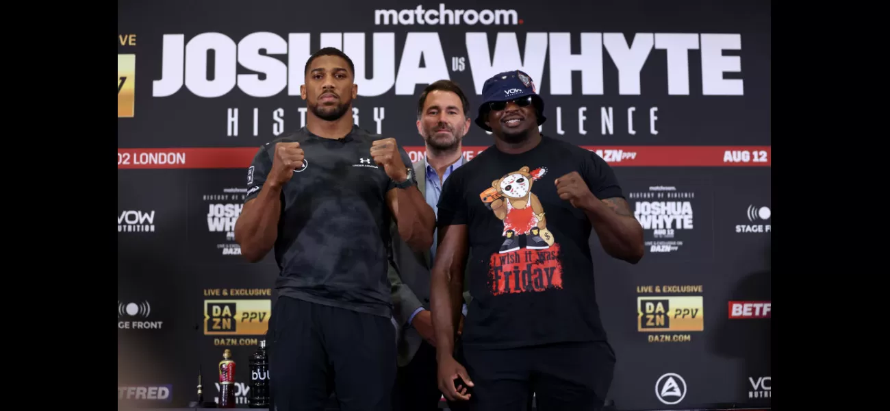 Fight between Anthony Joshua and Dillian Whyte cancelled due to failed drug test just a week before bout.
