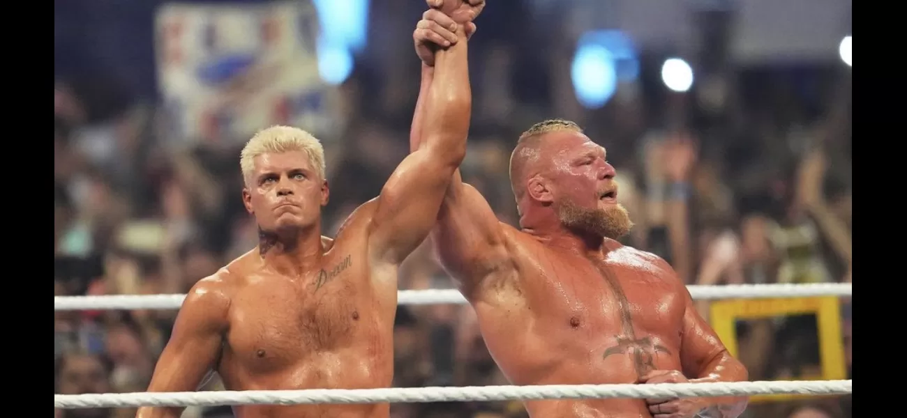 Brock Lesnar surprised fans with an unexpected gesture after Cody Rhodes' match.