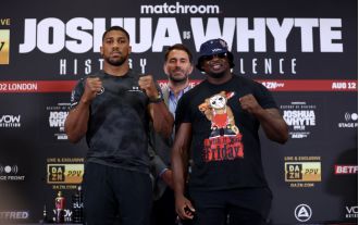 Fight between Anthony Joshua and Dillian Whyte cancelled due to failed drug test just a week before bout.