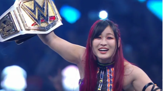Iyo Sky wins the Women's Championship by cashing in on Bianca Belair at WWE SummerSlam.