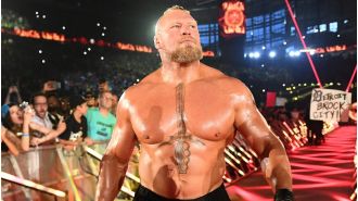 Fans roared as Brock Lesnar had an outfit malfunction during a high-stakes SummerSlam match.