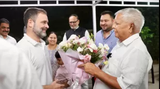 Rahul Gandhi meets Lalu Yadav in Delhi after Supreme Court's stay on conviction; RJD leader tweets photos.