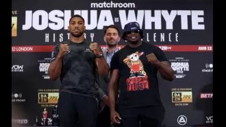 Fight between Anthony Joshua and Dillian Whyte cancelled due to failed drug test just a week before bout.