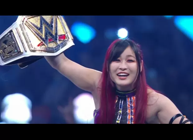 Iyo Sky wins the Women's Championship by cashing in on Bianca Belair at WWE SummerSlam.