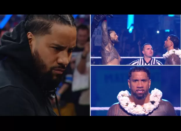 Jimmy Uso accidentally costs Jey his match, allowing Roman Reigns to win Tribal Combat at SummerSlam.