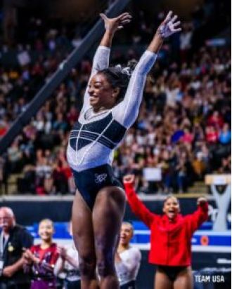 Simone Biles comes back to competition with a victory.