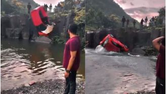 Car parked in Indore rolls into Lodhia Kund, injuring 1 person (WATCH).